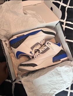 Racer blue Jordan 3s men size 9.5