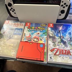 Barely Used Switch Oled With Games And Sd Card