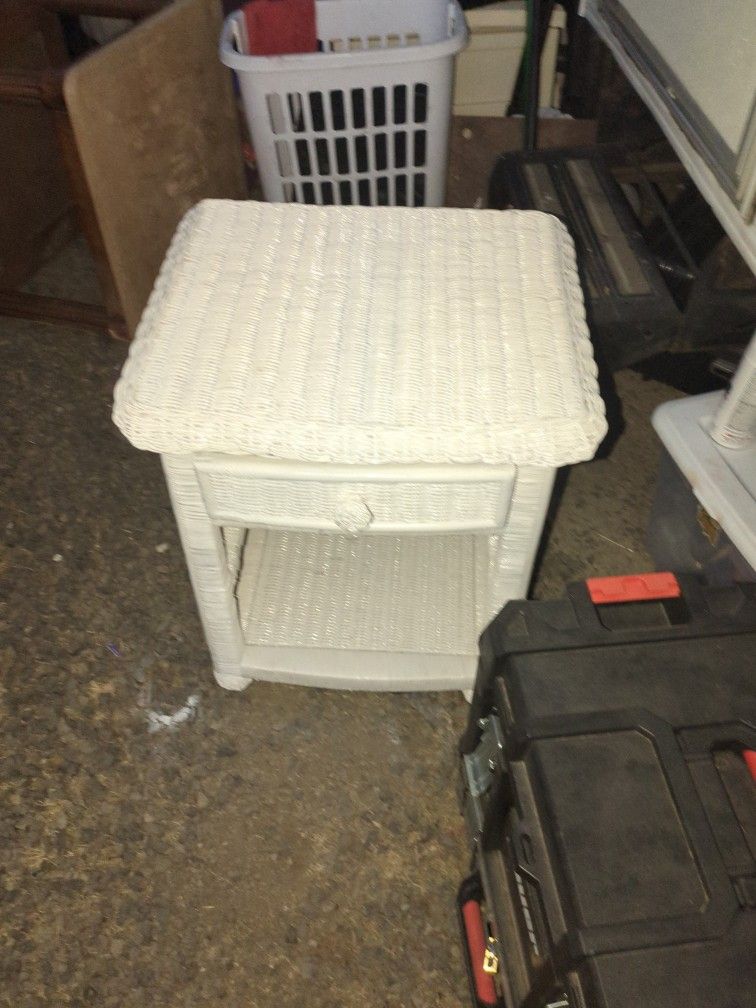 Refinished Wicker Cabinet