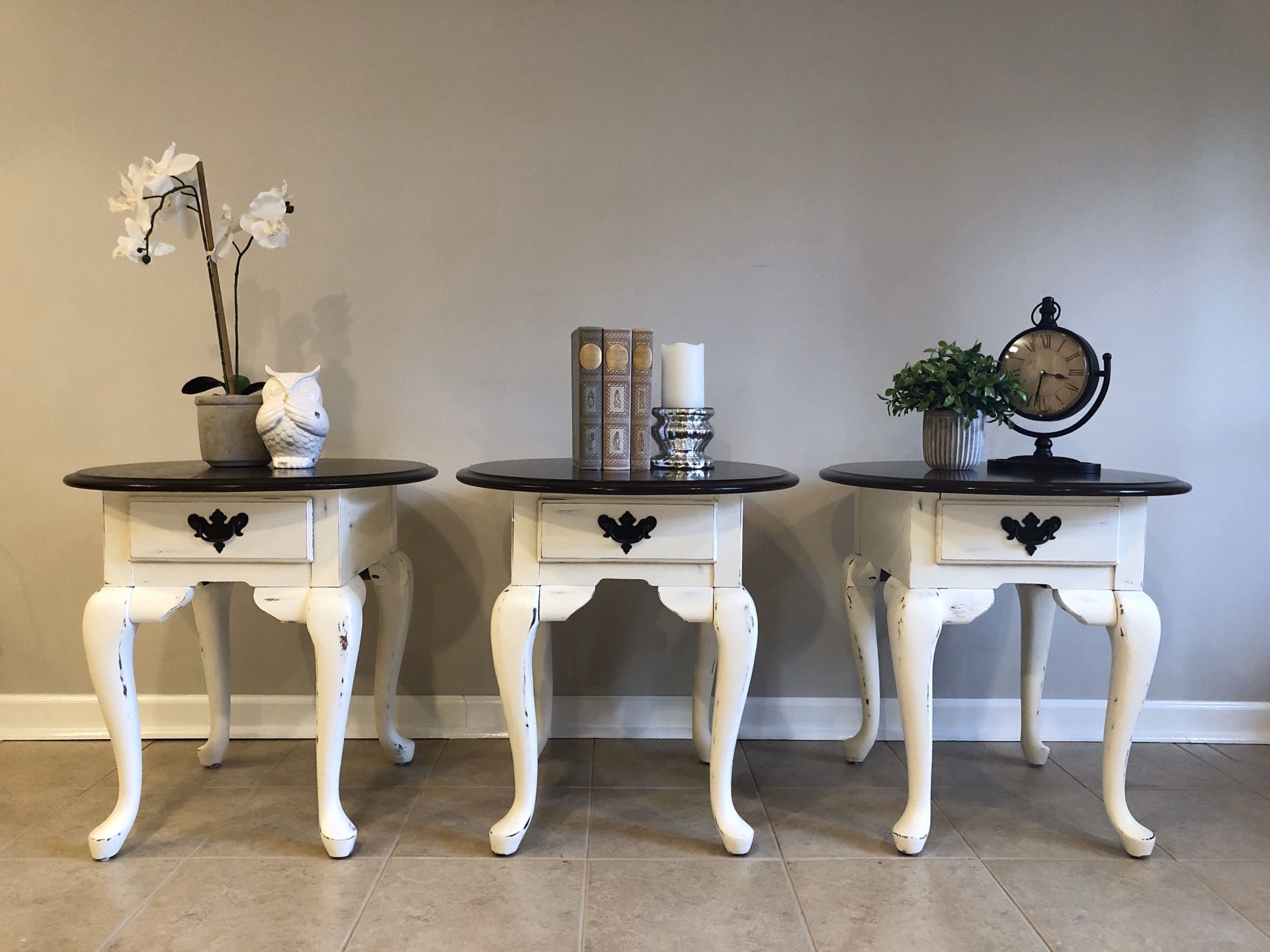 Three (3) Beautiful End Tables - Broyhill