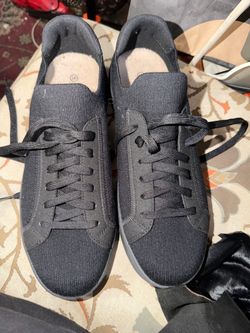 Black Knit Low-Top Sneakers
