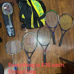 Badminton and Tennis Rackets 