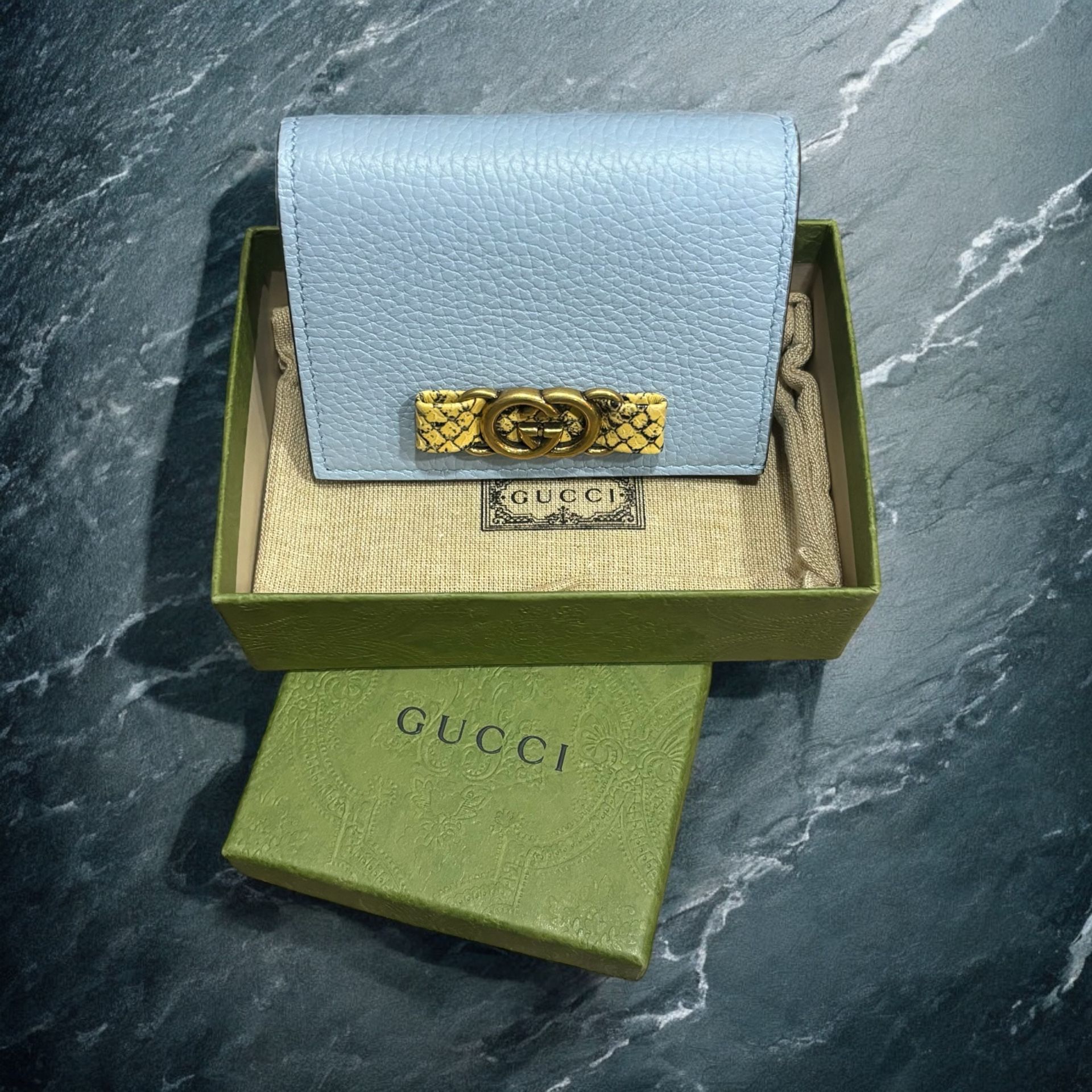 Baby Blue Gucci Interlocked G Wallet