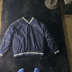 Dark Blue Nike Crew Neck Windbreaker