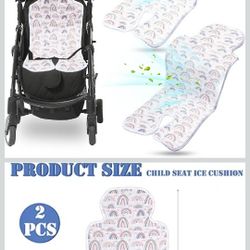 2 Pcs Baby Stroller Cooling Pad Car Seat Cooler Pad Summer Breathable Car Seat Liner Multifunctional Carseat Cooling Mat for Baby Child Dining Chair S