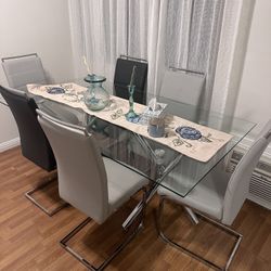 Dining table  6 chairs 
