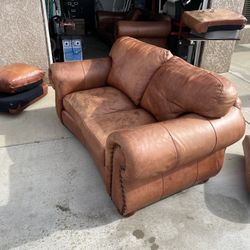 Leather Loveseat