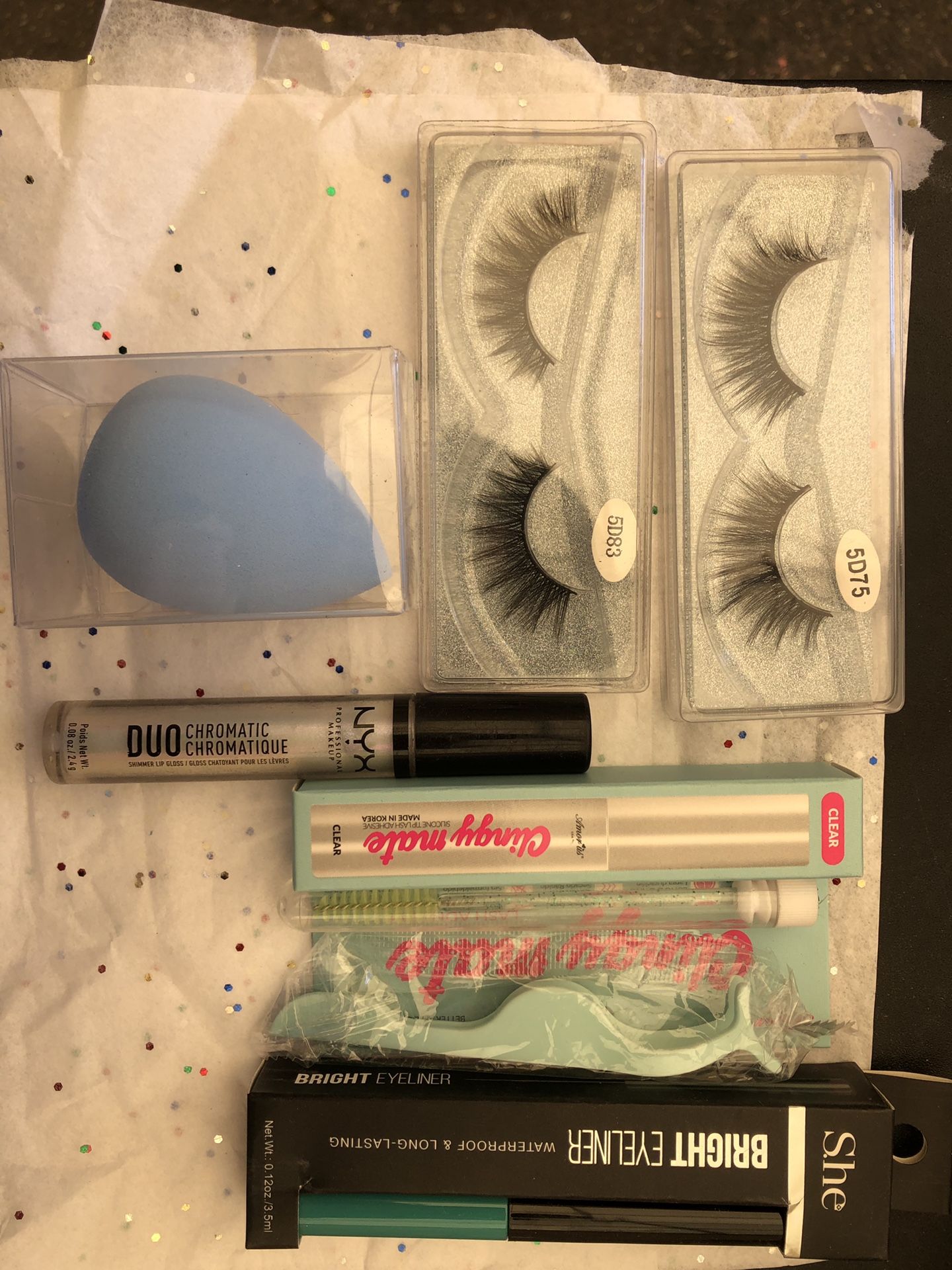 Blue eyelash set