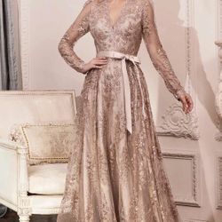 Evening Prom Dress Rose Gold 