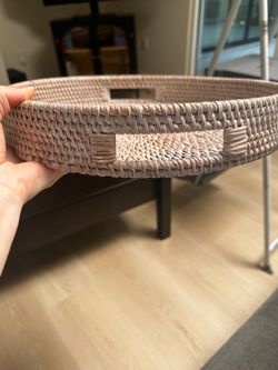 Tava Handwoven Rattan Serving Tray from Pottery Barn