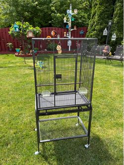 Bird case  size  24 x 16 tall 28