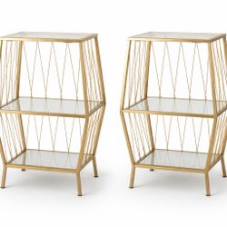 Modern Gold Nightstands (Set of 2) – MUST GO THIS WEEK