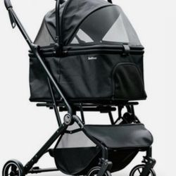 NEW Pawccoli 4 Wheels Pet Stroller, Dog Stroller for Small/Medium Dogs and Cats 