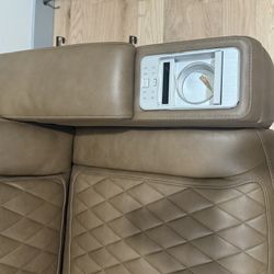 Leather Reclining Couch X2