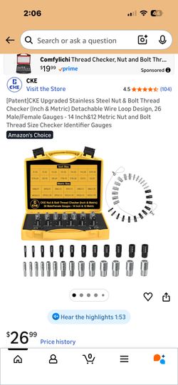Upgraded Stainless Steel Nut & Bolt ThreadMetric