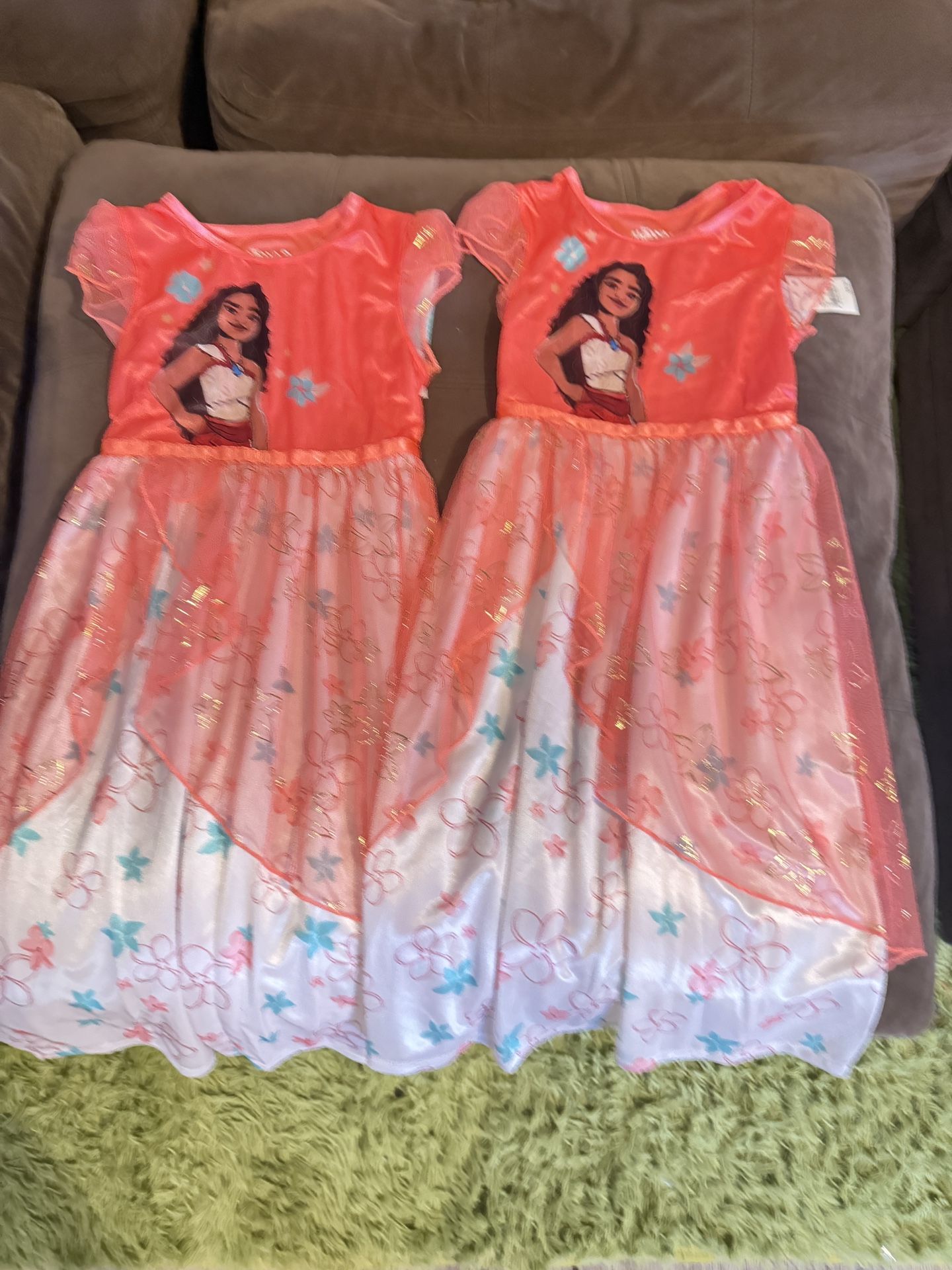 Girls matching Moana nightgowns (size s (6/6x)) $10 each