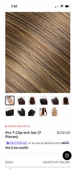 Pro 7 Clip-In Hair Extensions Set 7 Pieces