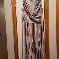 Striped Romper Jumpsuit Size 12p 
