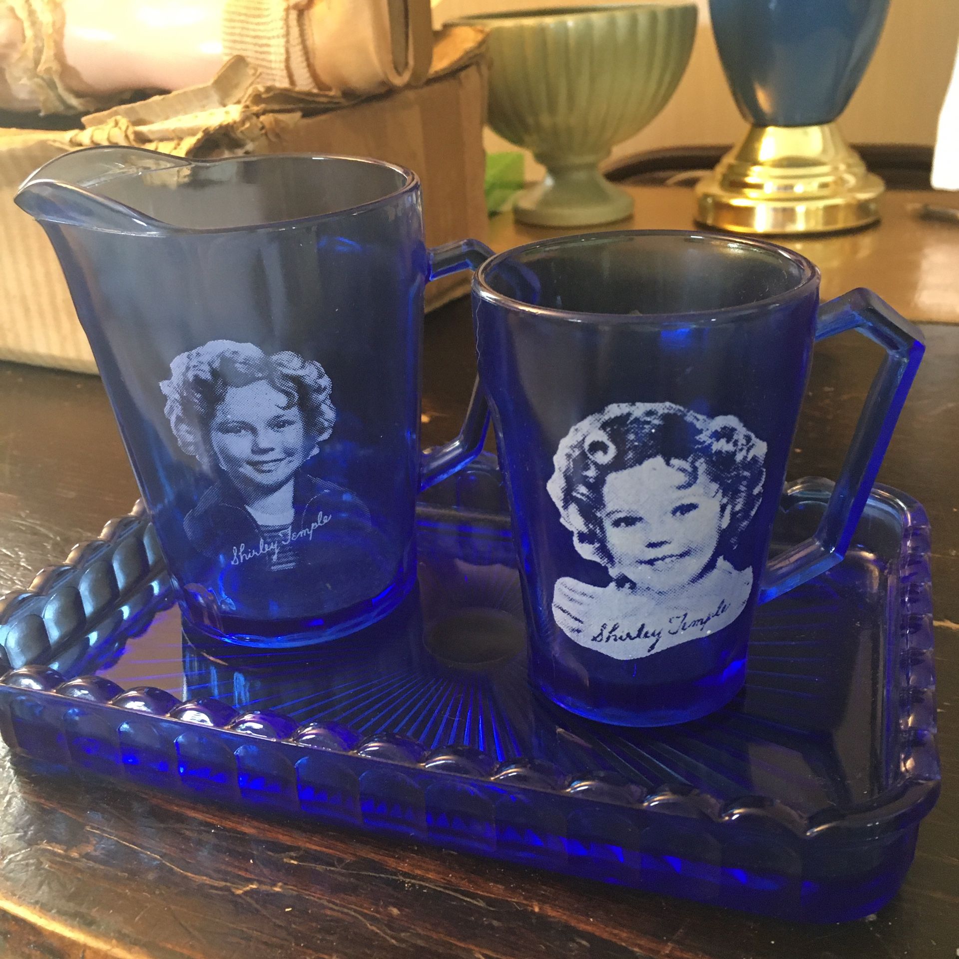 Shirley Temple mug & pitcher