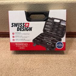 New In Box 55  Piece Screwdriver Set With Carrying Case