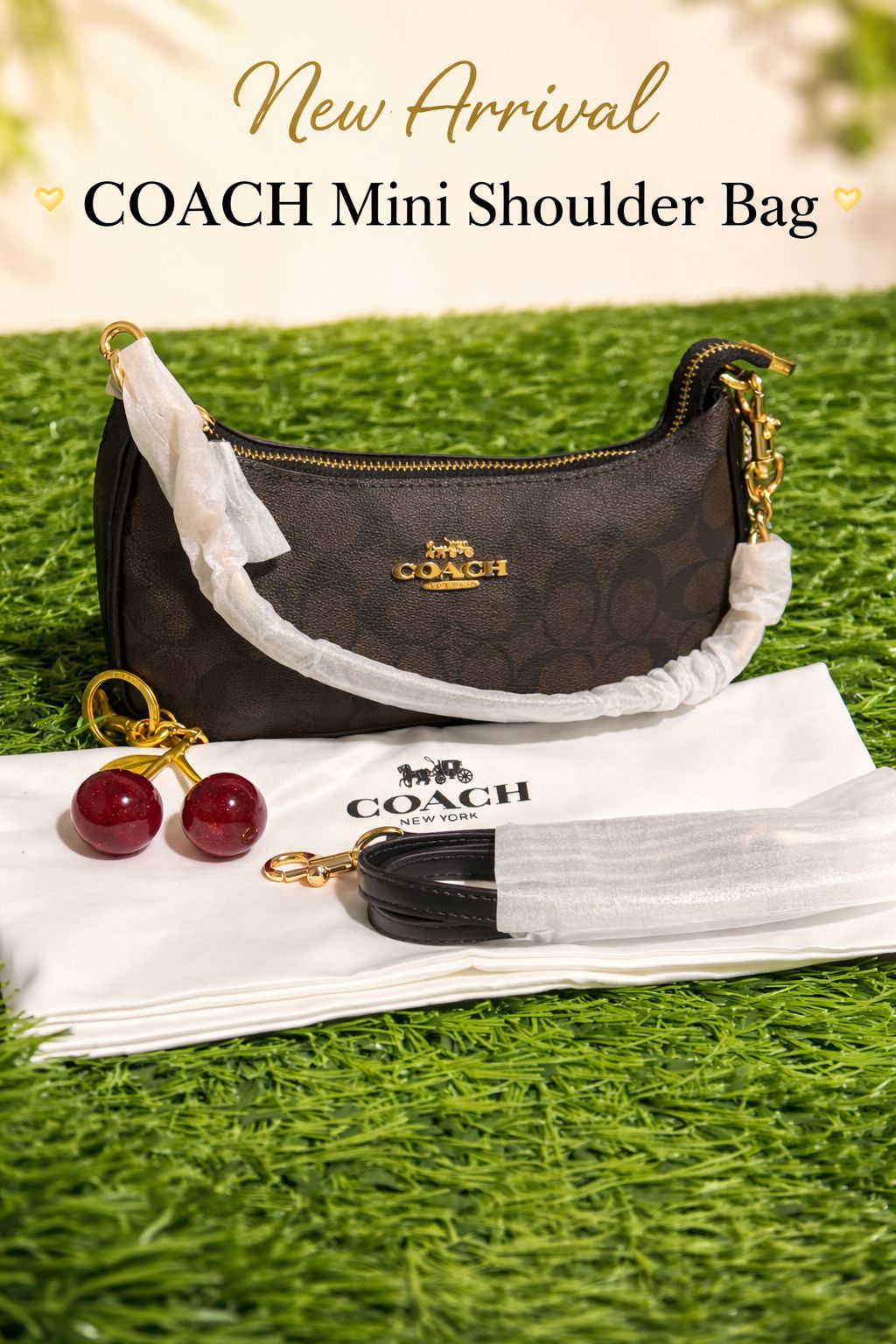 Coach Mini Shoulder Bag – Brown Signature Design