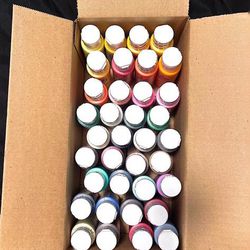 30 Color Paint Box Apple Barrel Acrilic Paint 2oz 