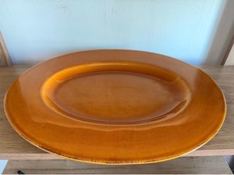 Amber ceramic platter