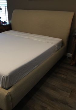 King fabric bed frame