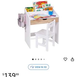 Toddler Wooden Study desk And Chair (for 3-5 Yearold) 