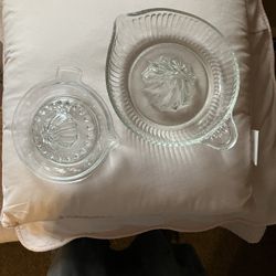 Two Vintage Glass Reamers/Juicers