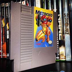 Metroid (Nintendo NES, 1987) Yellow Label game cartridge