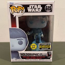 Luke Skywalker Star Wars  Holographic Funko Pop 615