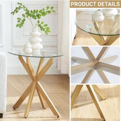 Brand New - Modern Glass End Tables (2)