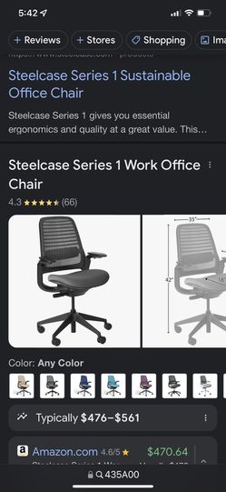 Steelcase Adjustable Office Chair Thumbnail