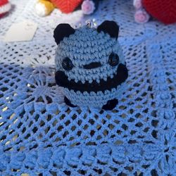 Crochet panda keychain