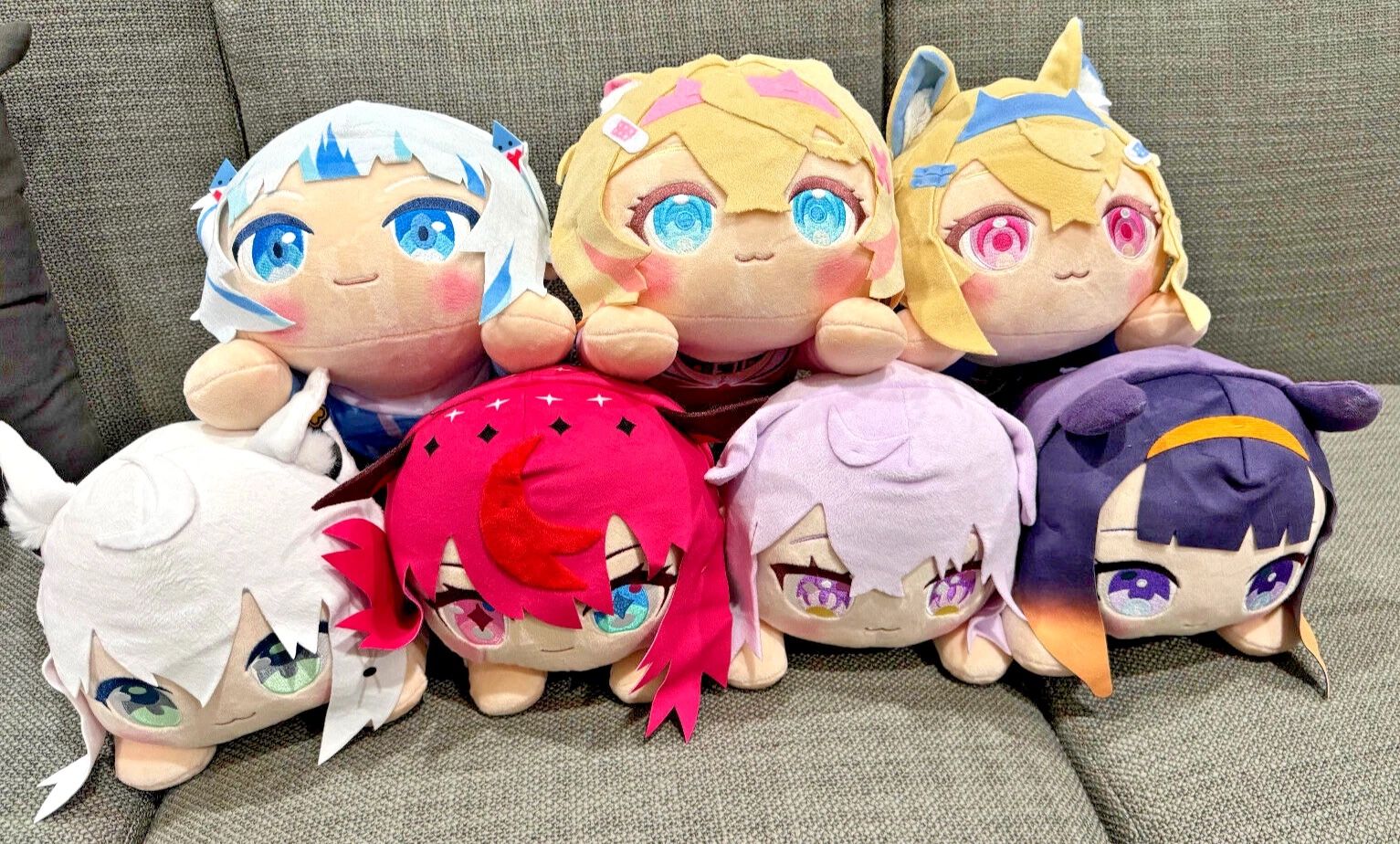 Hololive X Round 1 Collab Exclusive Flying Pose Plushies Large 14.4in