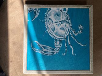 Framed Crab Canvas Wall Art