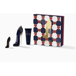 GOOD GIRL CAROLINA HERRERA 3 PIECES GIFT SET :2.7 EDP Spray,3.4 Lotion,7 ML Mini