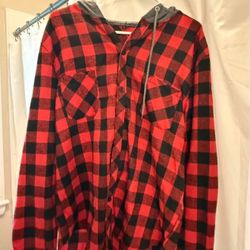 Red and black breathable hoodie