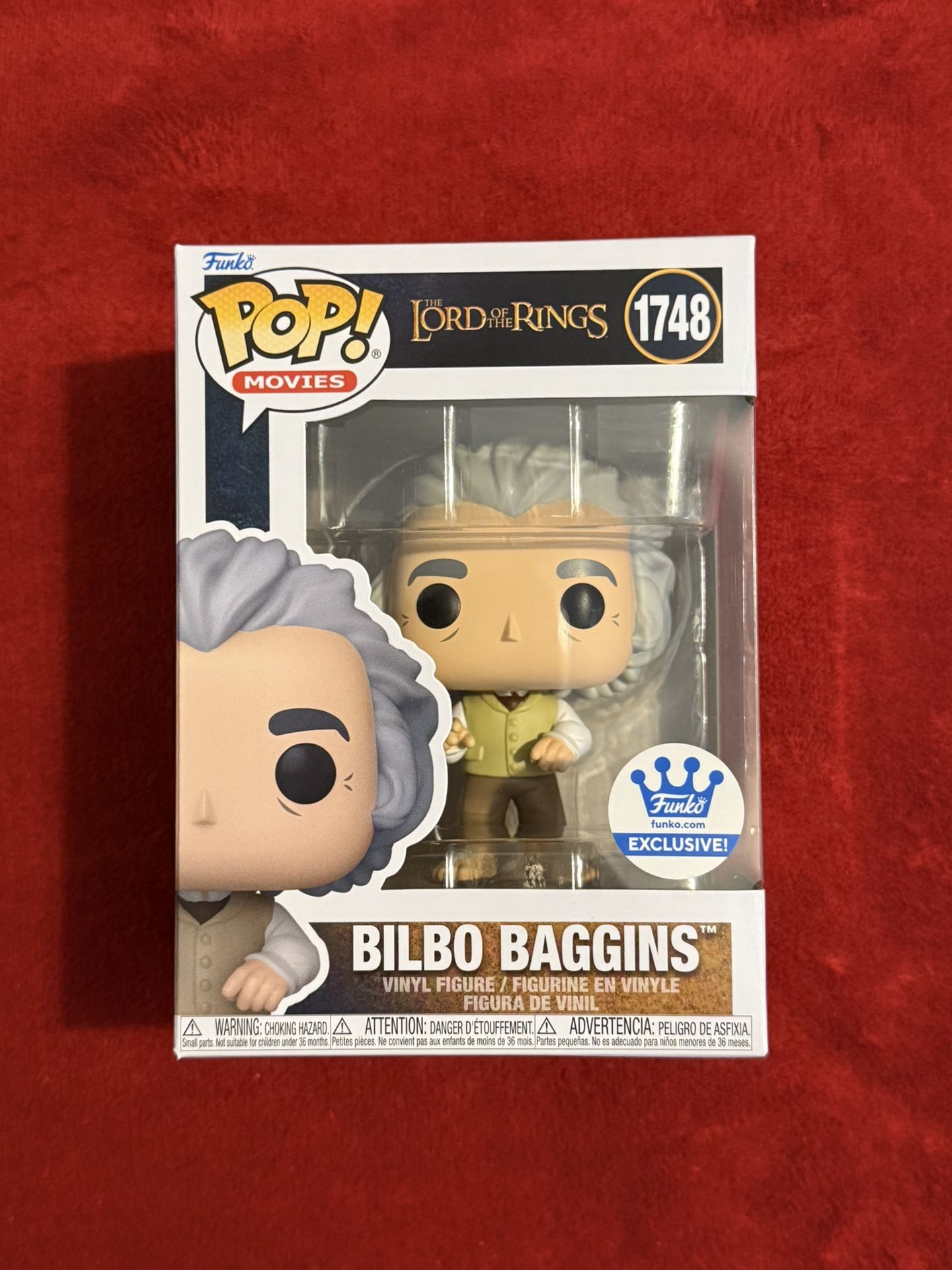 Funko Pop Movies The Lord of the Rings Bilbo Baggins #1748 Funko Exclusive
