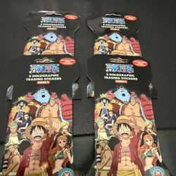 (4) One Piece Series 2 Holographic 5 Sticker Packs Luffy 2026 