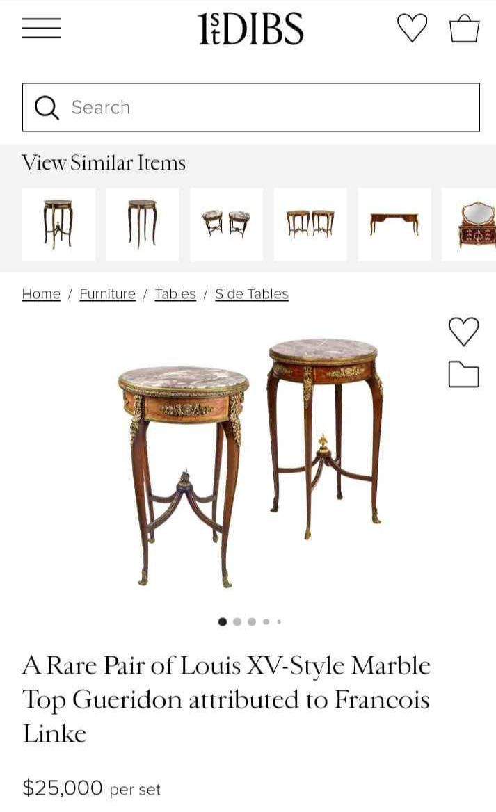 Exquisite Louis XV-Style side tables