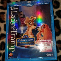 Disney Lady And The Tramp Bluray And Dvd- English & Spanish Audio