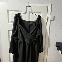 SHEIN Black Dress Long Sleeve 