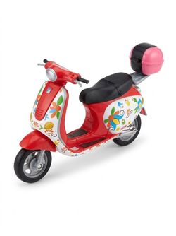 toy scooter appears to be the 2002 My Scene Delancey Vespa Miami Getaway vehicle made by Mattel.
