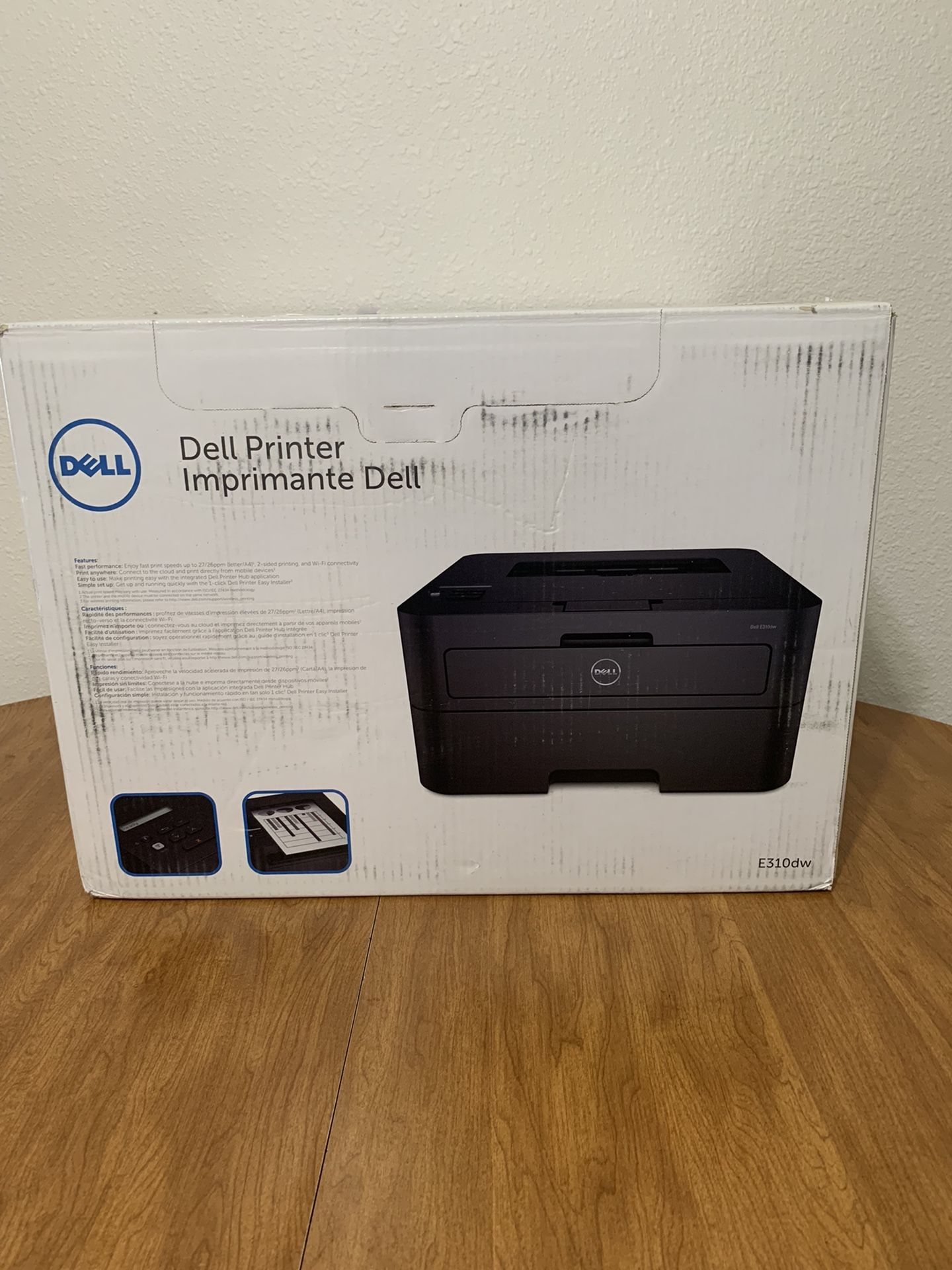 Dell E310DW Wireless Monochrome Laser Printer Printing Duplex w/ Toner