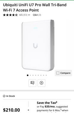 Ubiquiti UniFi U7 Pro Wall enterprise-grade wireless access point