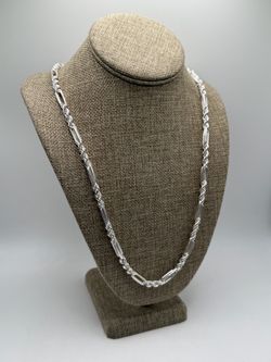 .925 Sterling Silver Milano Link Chain Necklace 26”