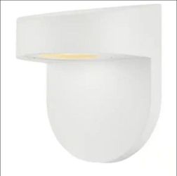 Hampton Bay Owens 6.1 in. Modern 1-Light Millenium Bronze Hardwired Integrated LED Outdoor Wall Light Lantern Sconce (1-Pack)