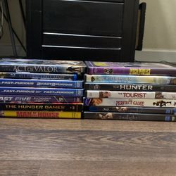 Blu-Rays And DVDs ($10 Each)